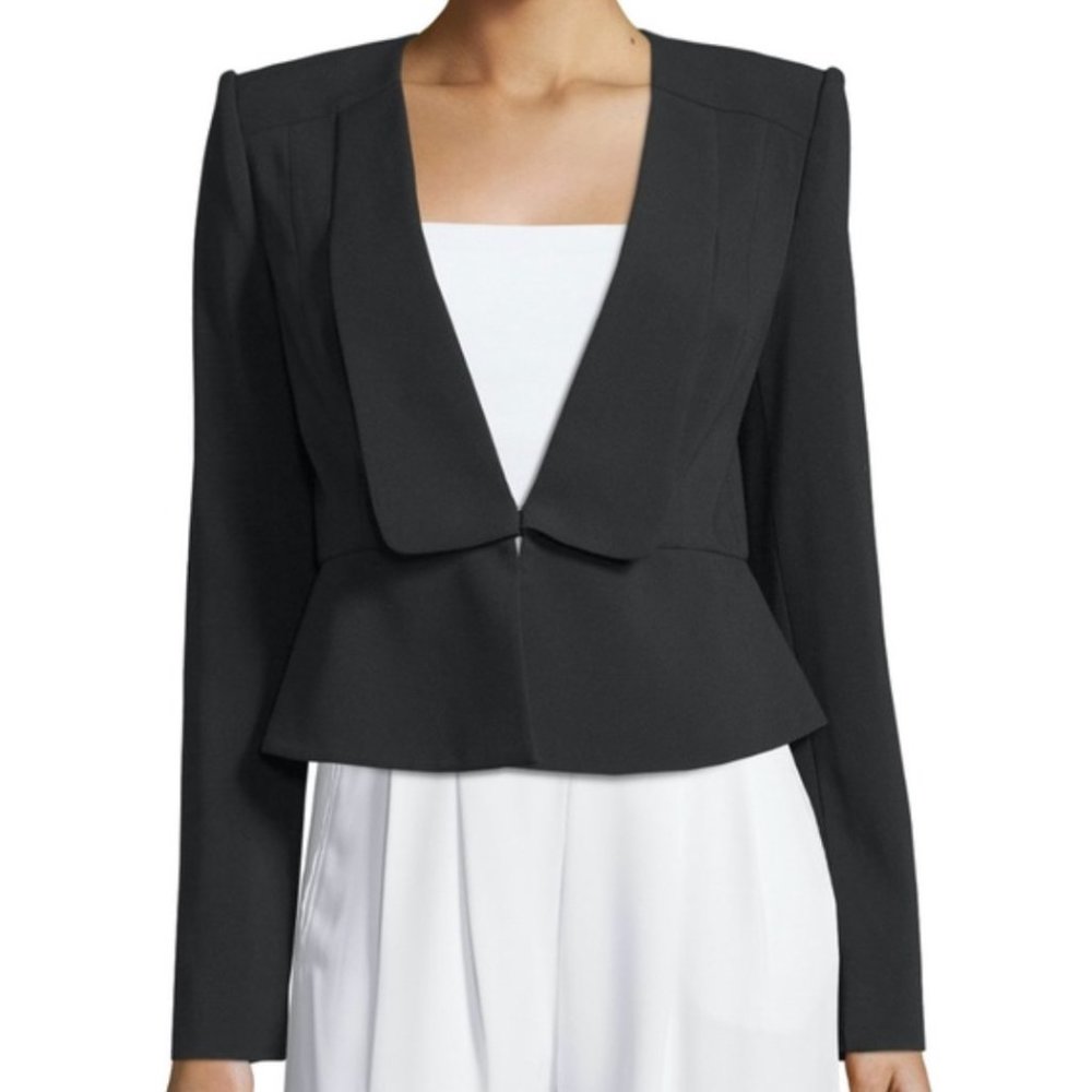 BCBGMAXAZRIA Penn Shawl Collar Peplum Blazer Large - Picture 6 of 8